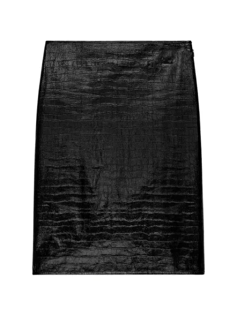 Courrèges croc-embossed Vinyl skirt