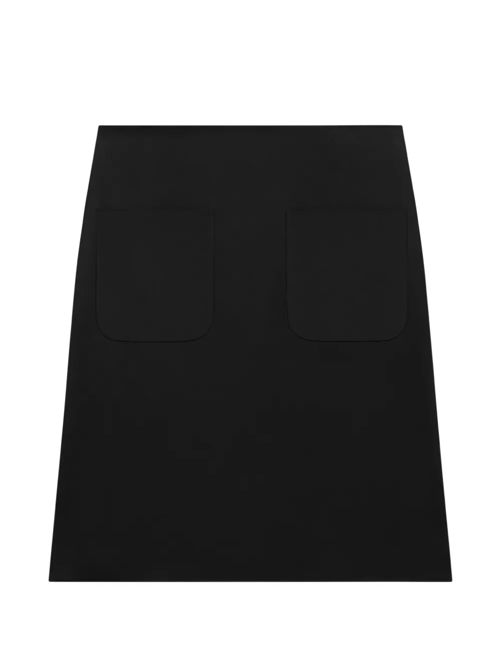 Courrèges satin-finish pocket-detail mini skirt - Nero