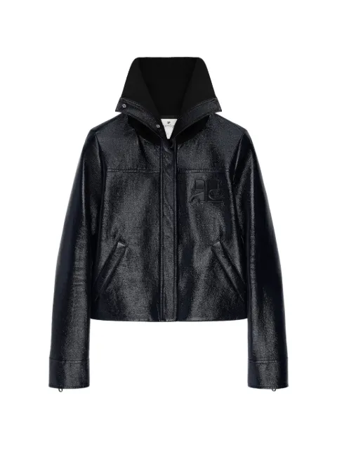 Courrèges high-collar vinyl jacket