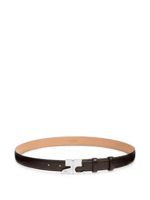 Courrèges croc-embossed leather belt
