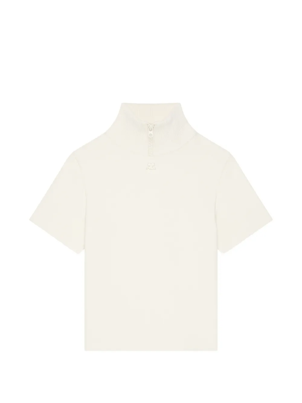 Courrèges Milano-knit high-neck sweater - Toni neutri
