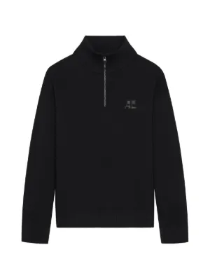 Jacquemus The Gros Grain zipped-rollneck Sweatshirt | Black | FARFETCH