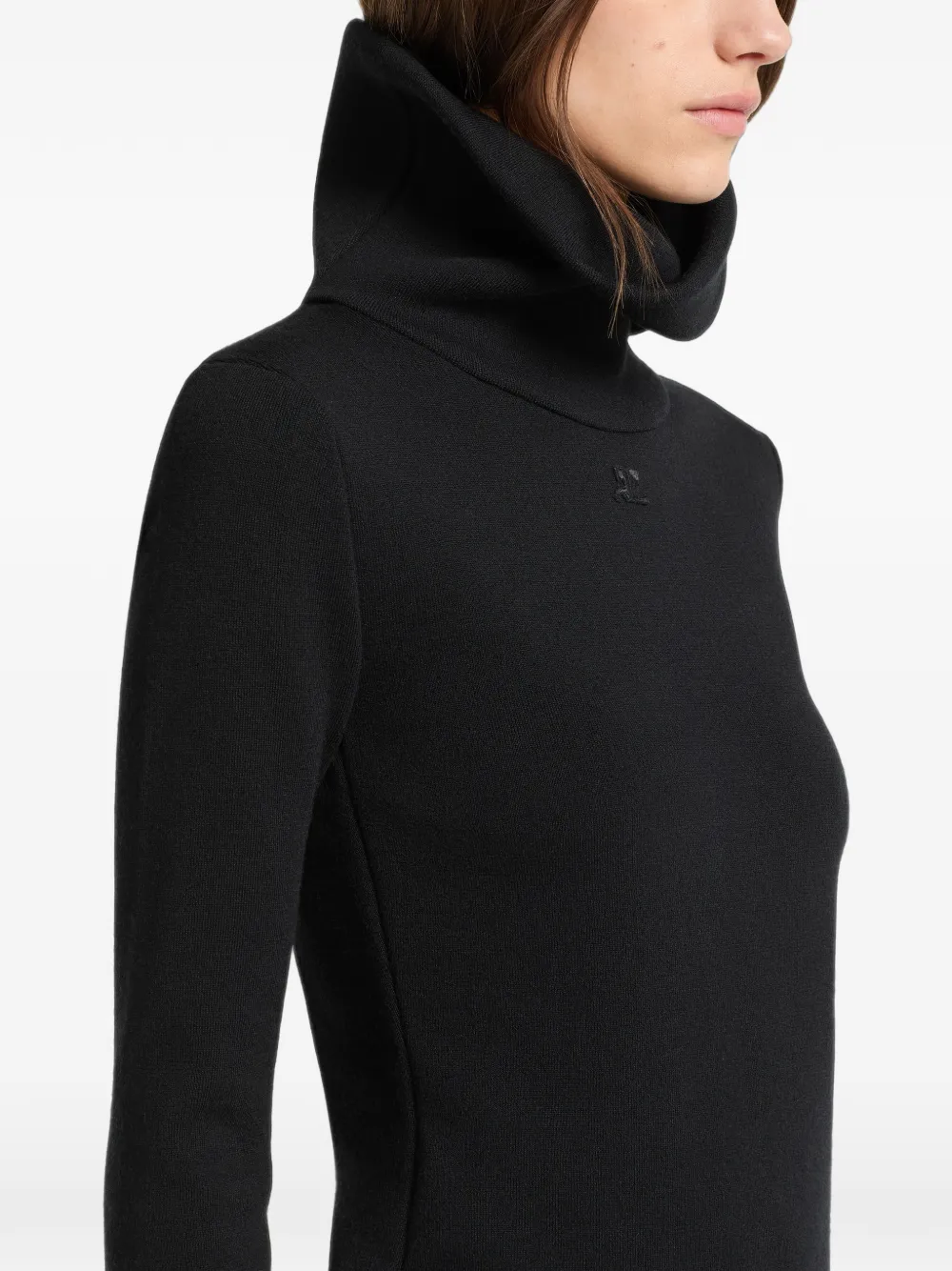 Courrèges Trui met hoge kraag Zwart