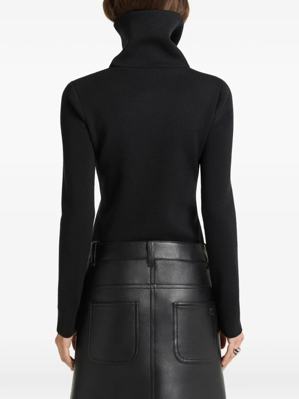 Courrèges Trui met hoge kraag Zwart