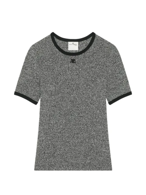 Courrèges heather contrast-trim T-shirt