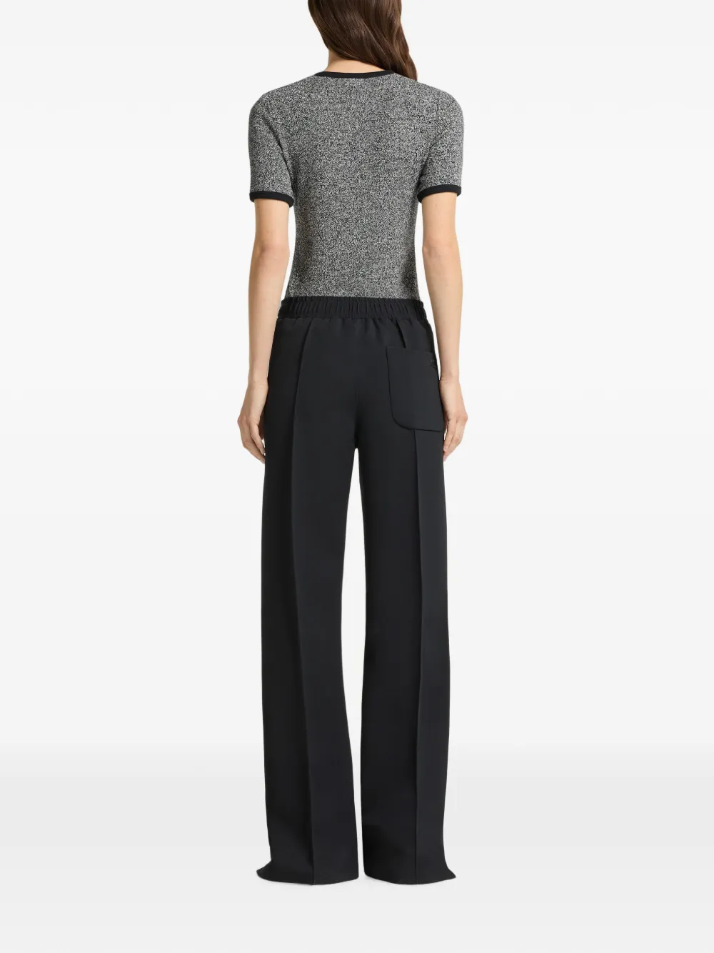 Courrèges Heather T-shirt met contrasterende afwerking Zwart