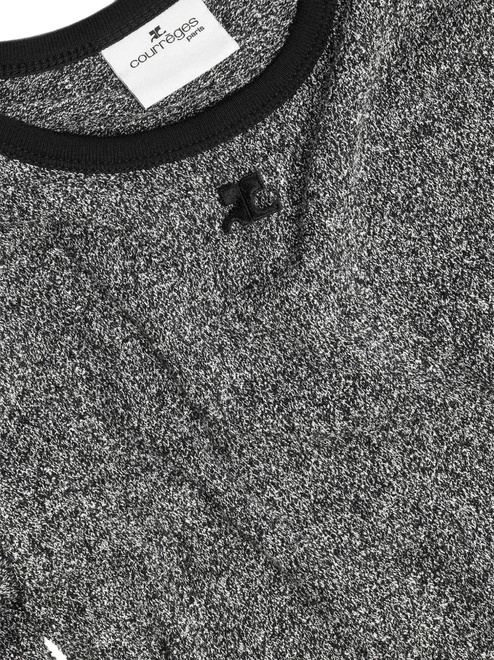 Courrèges Heather T-shirt met contrasterende afwerking Zwart