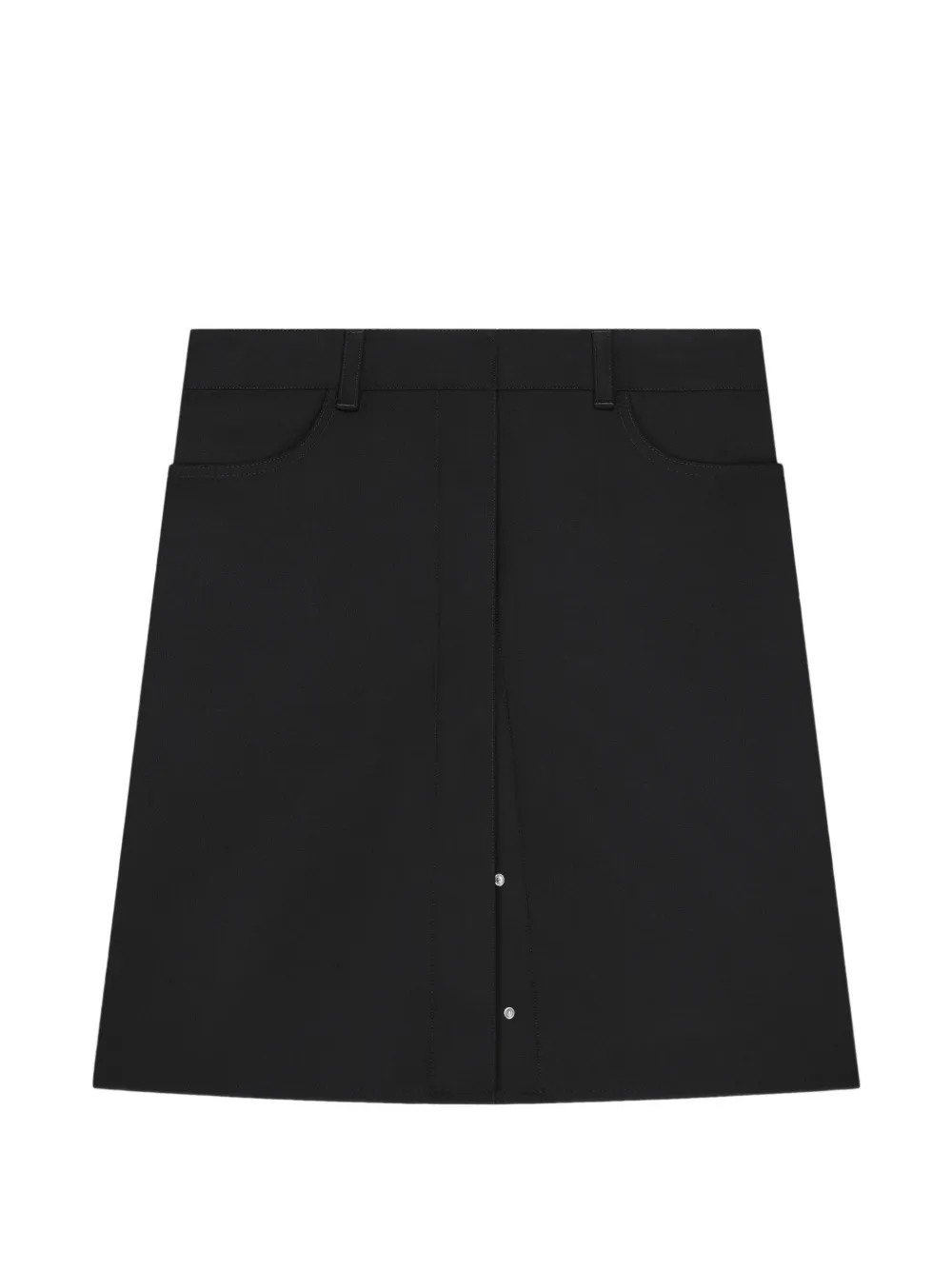 Courrèges stretch-twill snap-button mini skirt - Nero