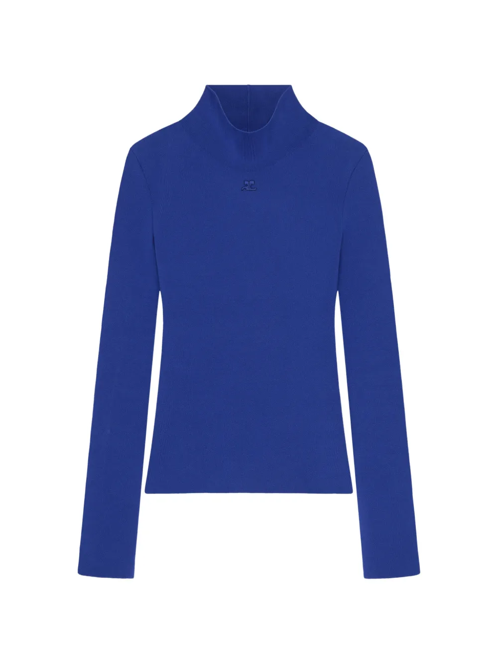 Courrèges Milano knit mock-neck sweater - Blu