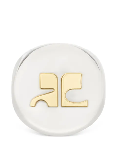 Courrèges anillo de sello AC con placa del logo
