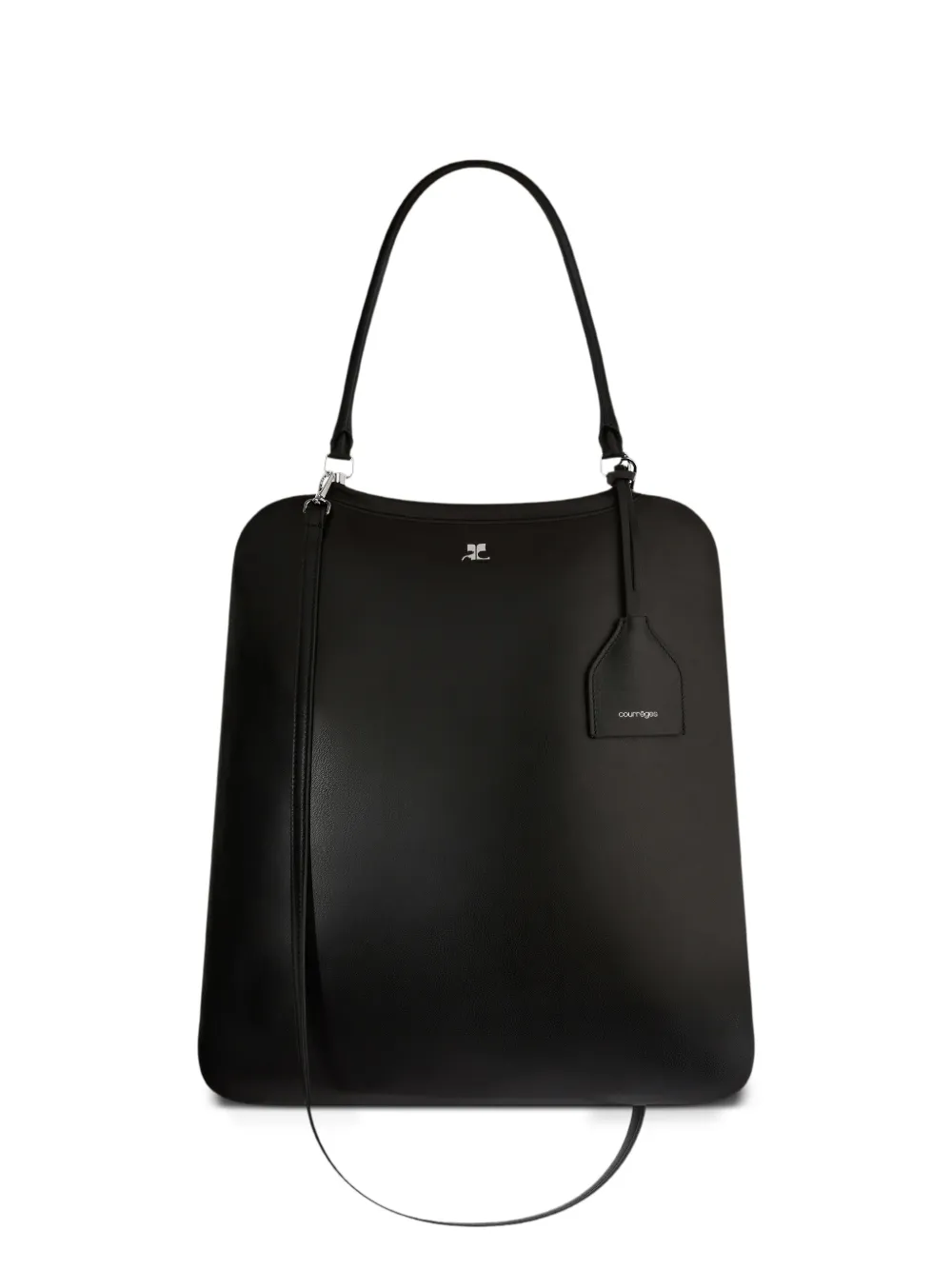 Courrèges 섀도 인조 레더 토트 백 | 블랙 | Image 1