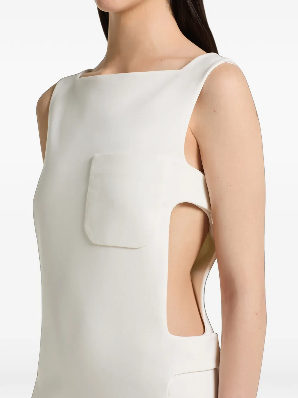 Courrèges Uitgesneden mini-jurk Wit