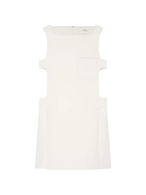 Courrèges vestido corto sin mangas con aberturas