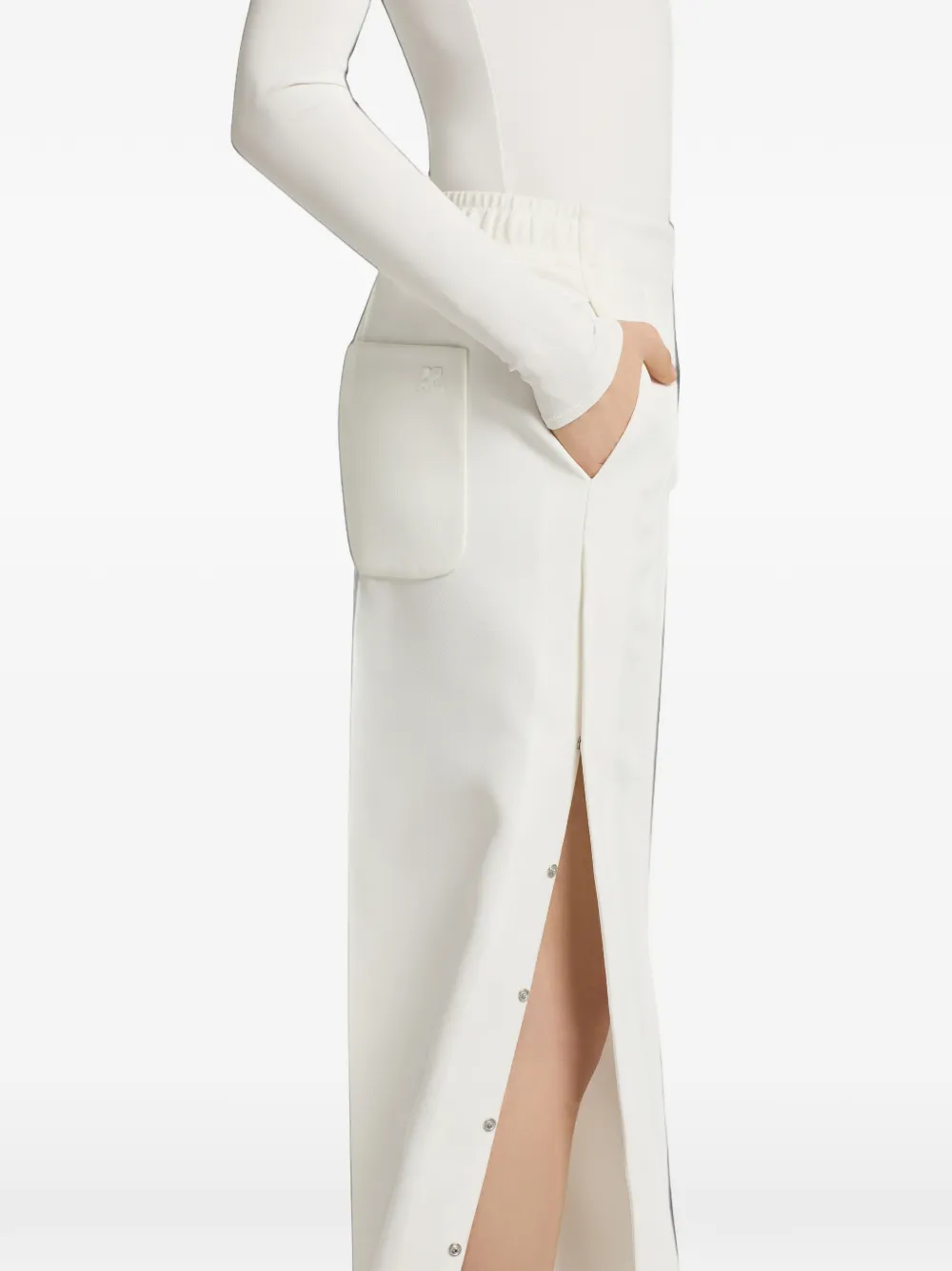 Courrèges Twill broek met drukknoop Wit