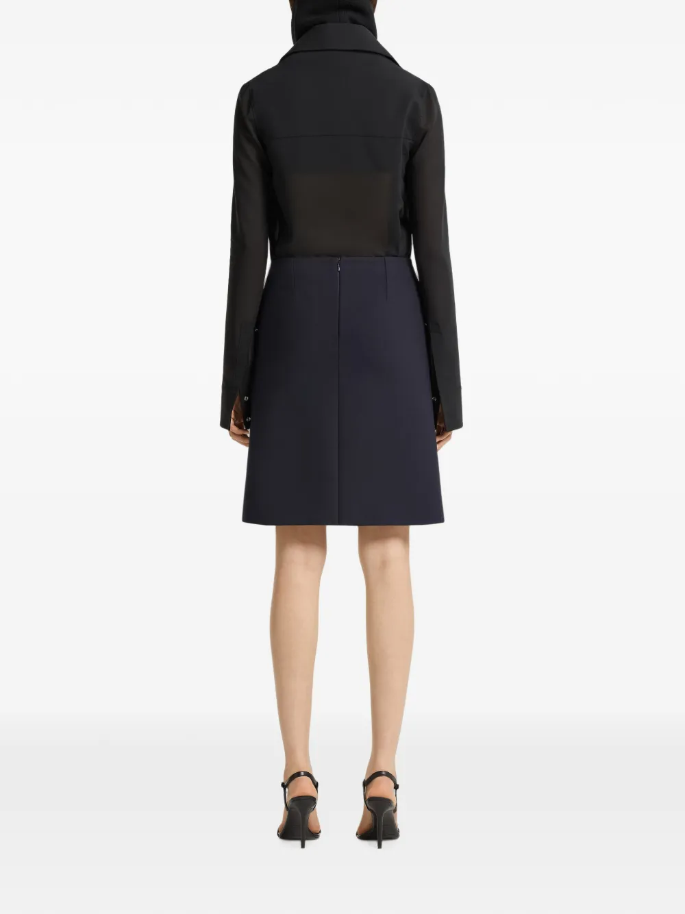 Courrèges Mini-rok met drukknoop Blauw