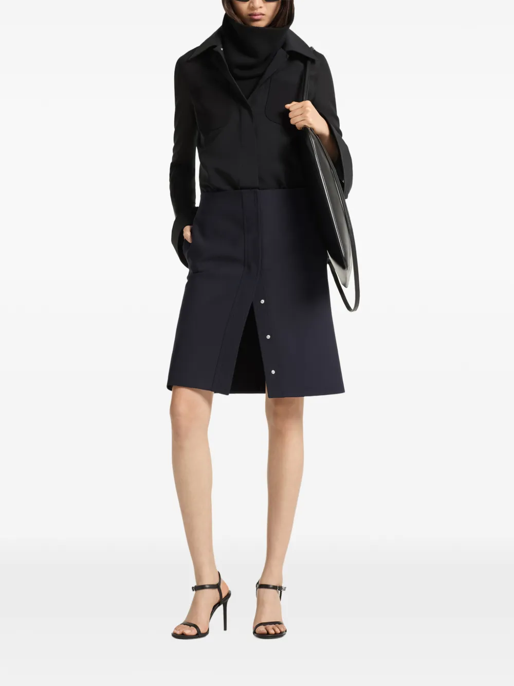 Courrèges Mini-rok met drukknoop Blauw