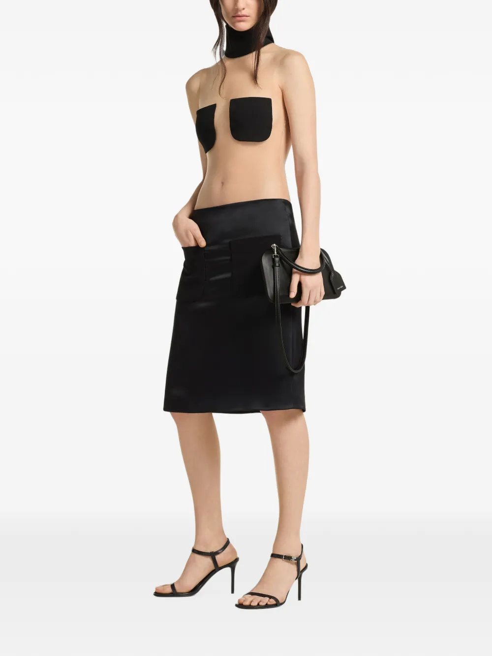 Courrèges Kleine Shadow handtas Zwart