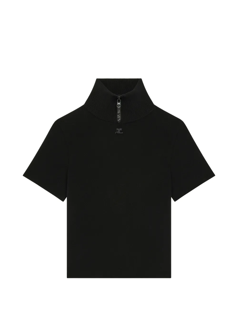 Courrèges Milano ribbed knit top - Nero