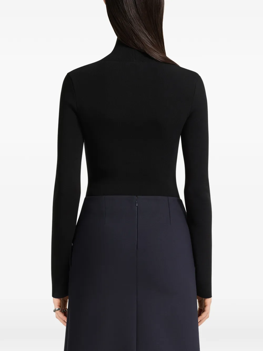 Courrèges Milano gebreide trui met logo-patch Zwart