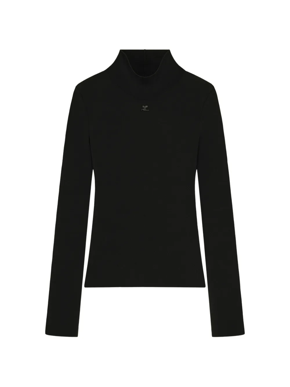 Courrèges Milano knit logo-patch sweater - Nero