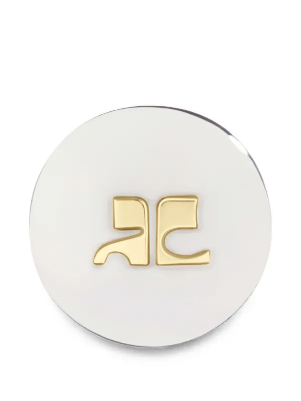 Courrèges AC Logo-plaque Ring in Silver