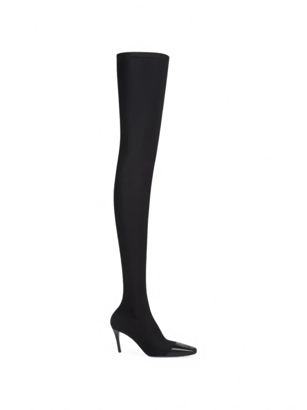 Courrèges cuissardes à bout en cuir - Noir Courrèges cuissardes à bout en cuir - Noir