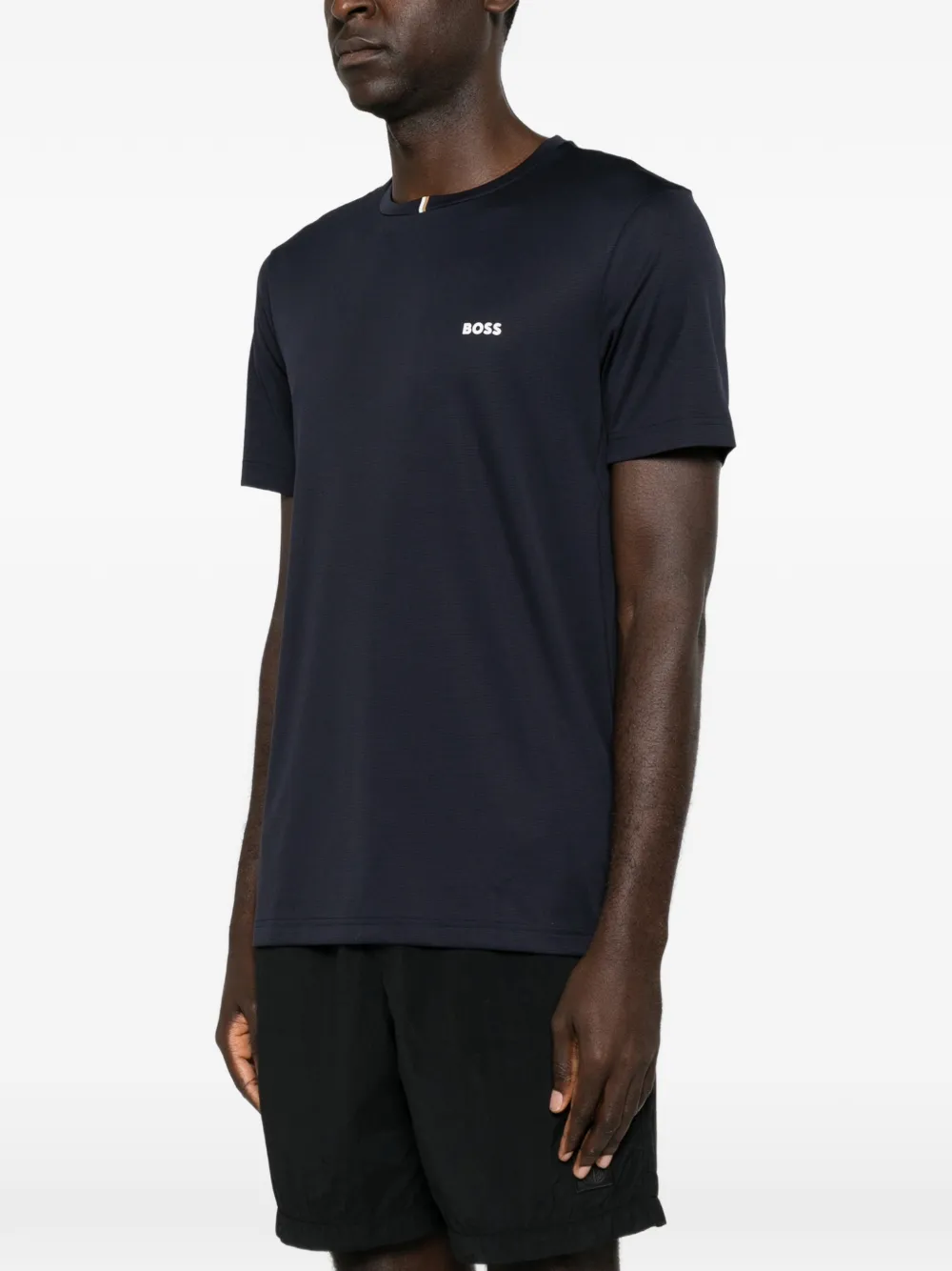BOSS T-shirt met logoprint Blauw