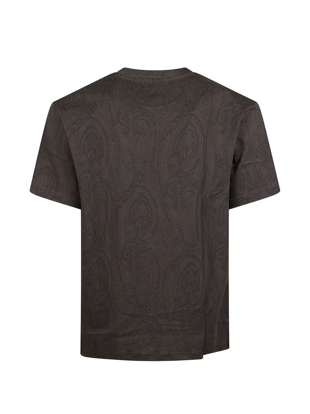 ETRO paisley-print logo-embroidered T-shirt Bruin