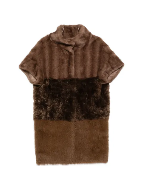 Cenere GB faux-fur panelled coat