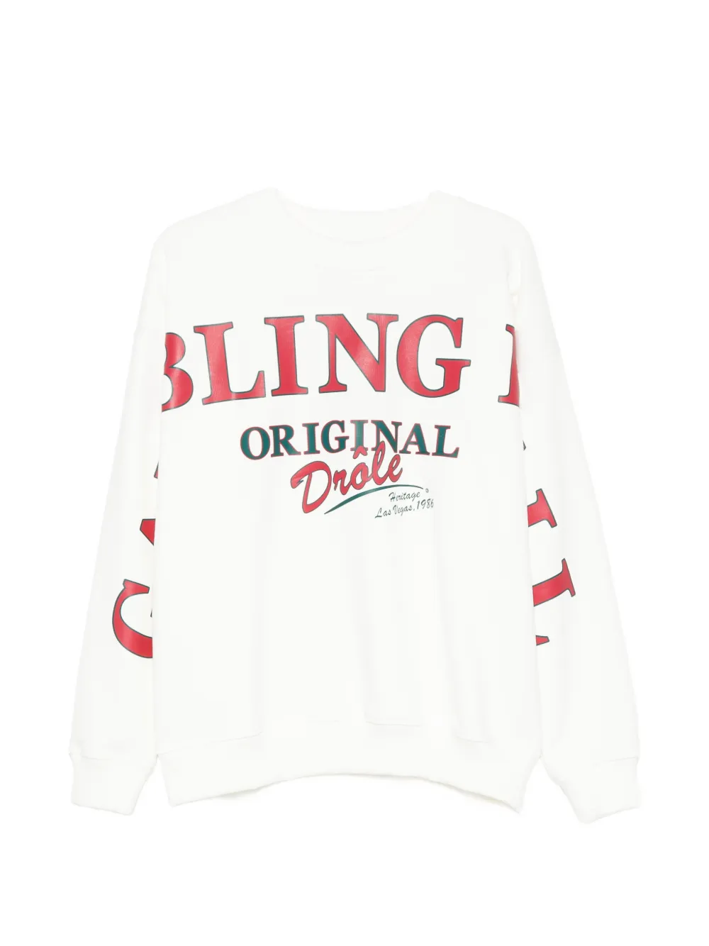 Drôle De Monsieur logo-print sweatshirt - Bianco