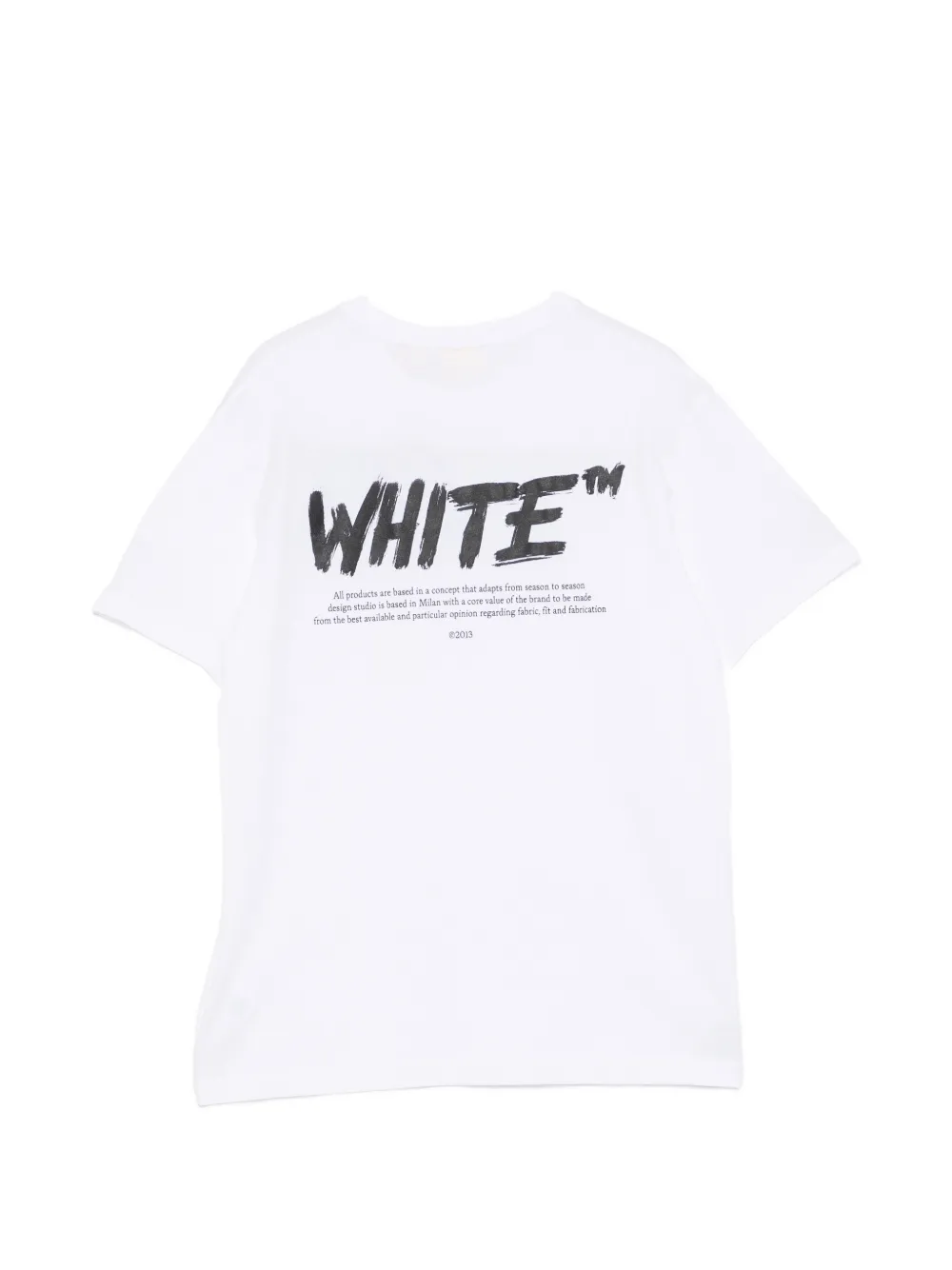 Off-White Kids Katoenen T-shirt met logoprint Wit