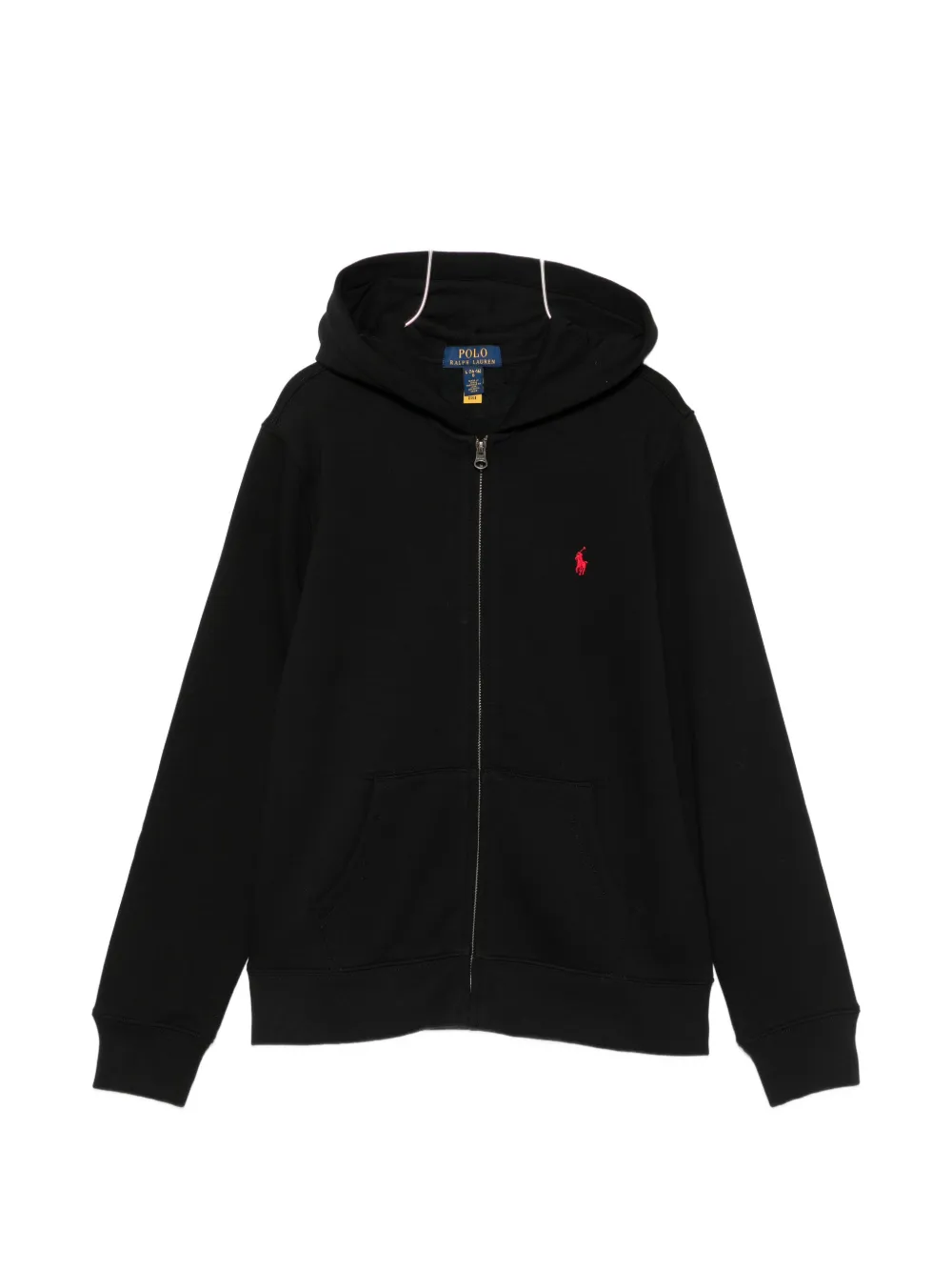 POLO RALPH LAUREN KIDS logo-embroidered zip-up hoodie - Nero