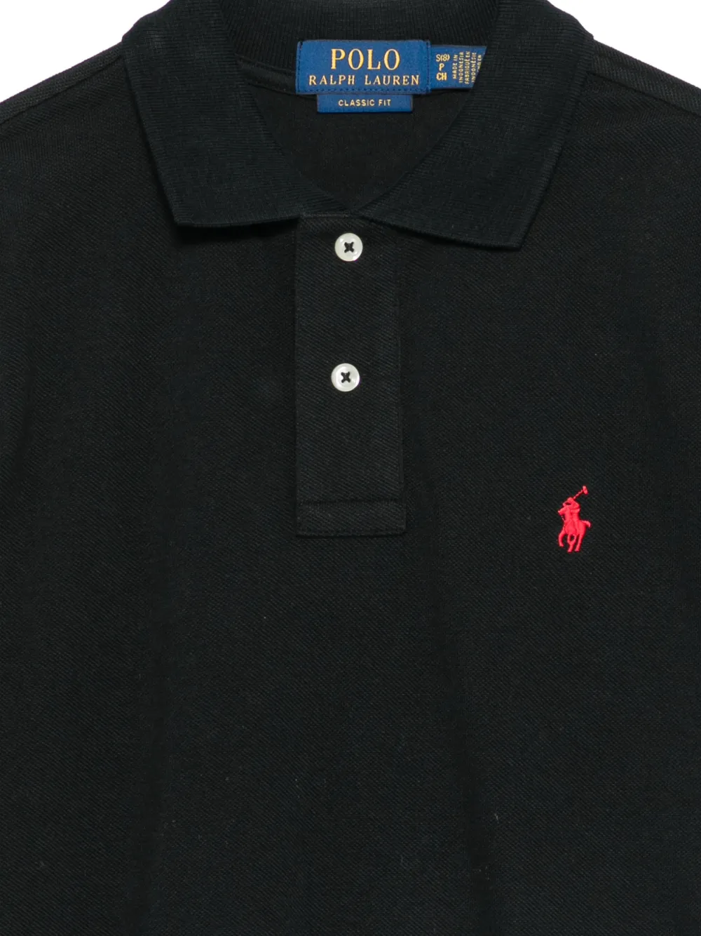 POLO RALPH LAUREN KIDS long-sleeve polo shirt Zwart