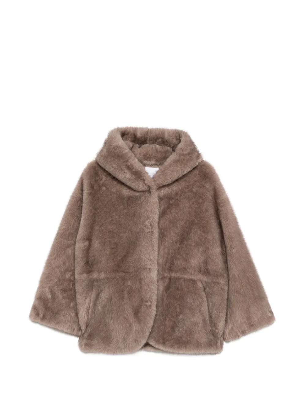 Cenere GB hooded faux-fur coat