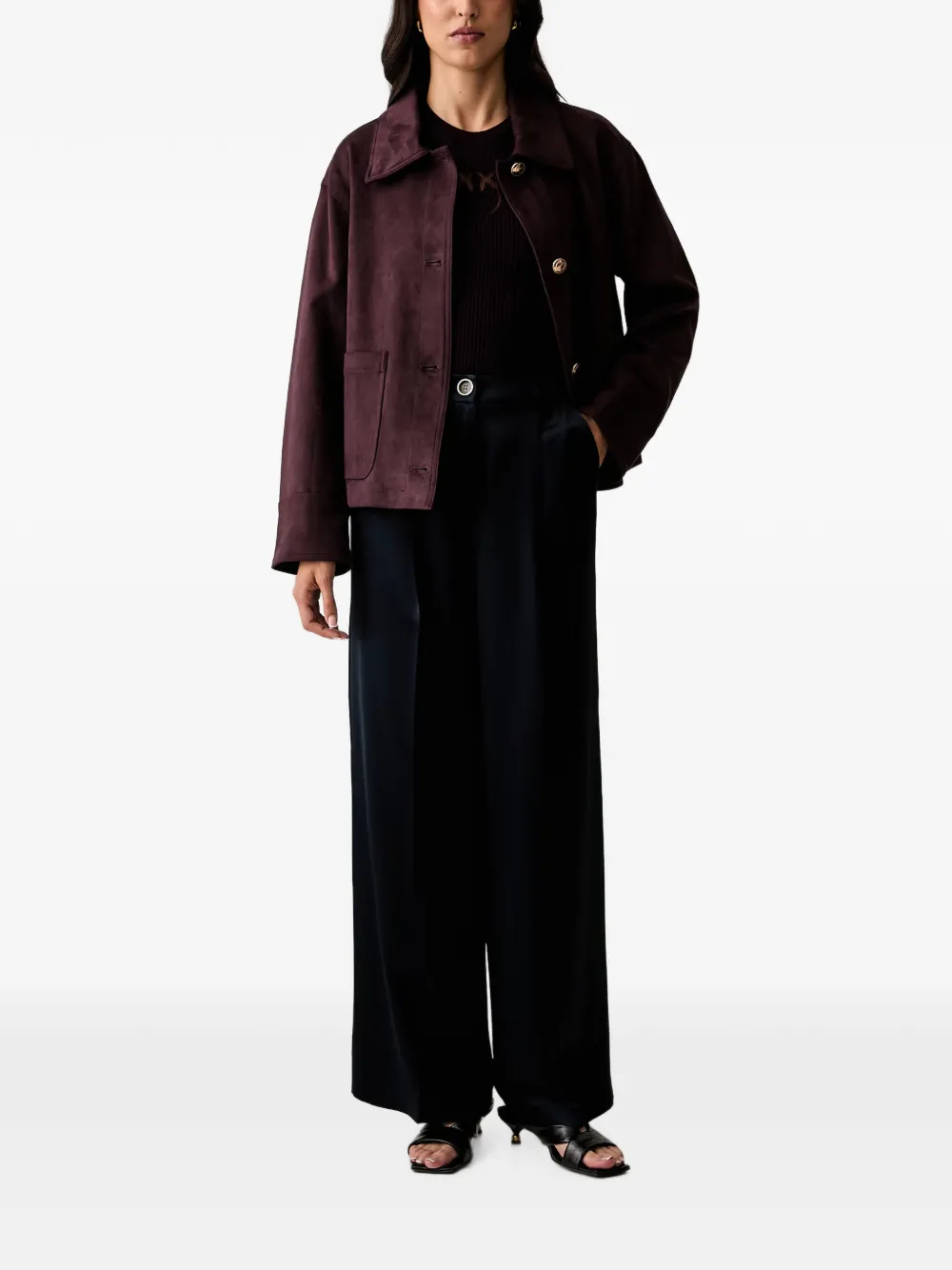 GUESS USA Broek met wijde pijpen Blauw