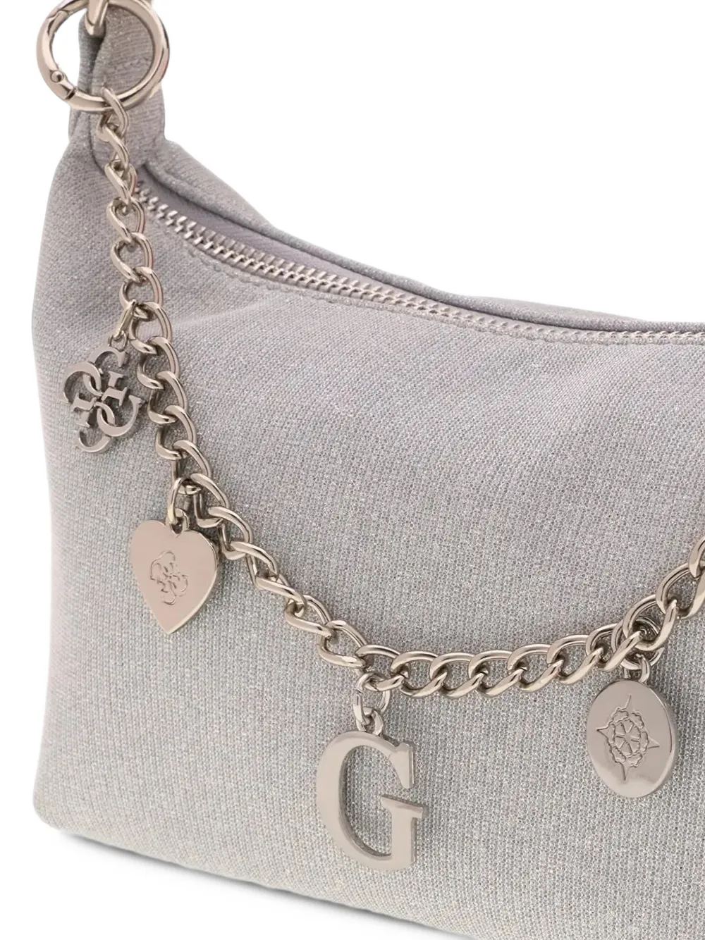 guess kids charm-detail shoulder mini bag Zilver