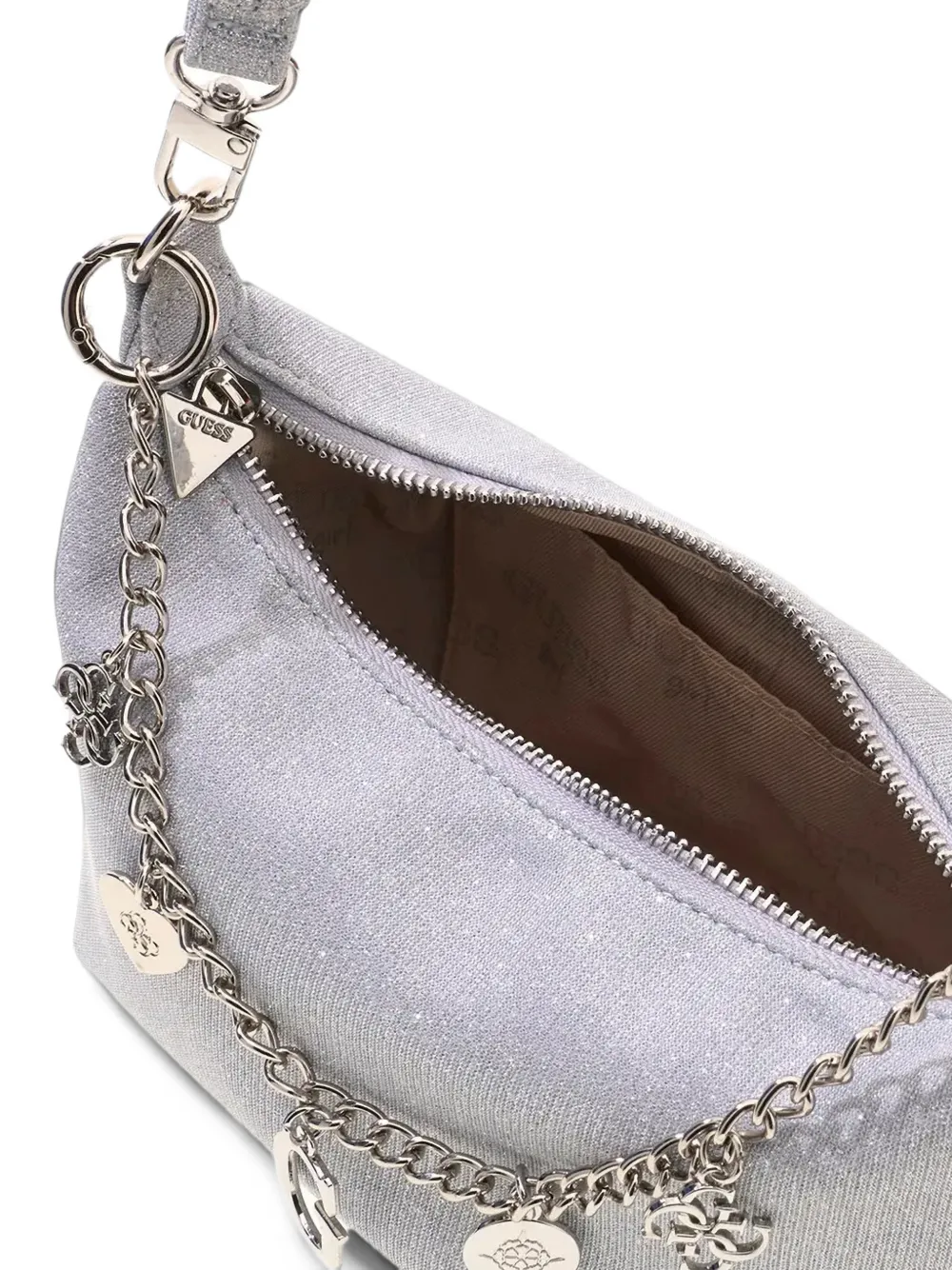 guess kids charm-detail shoulder mini bag Zilver