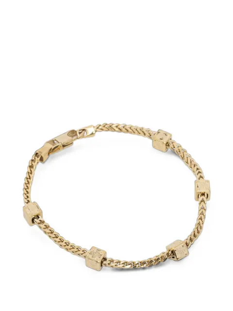 GUESS USA logo-engraved cube-detail bracelet