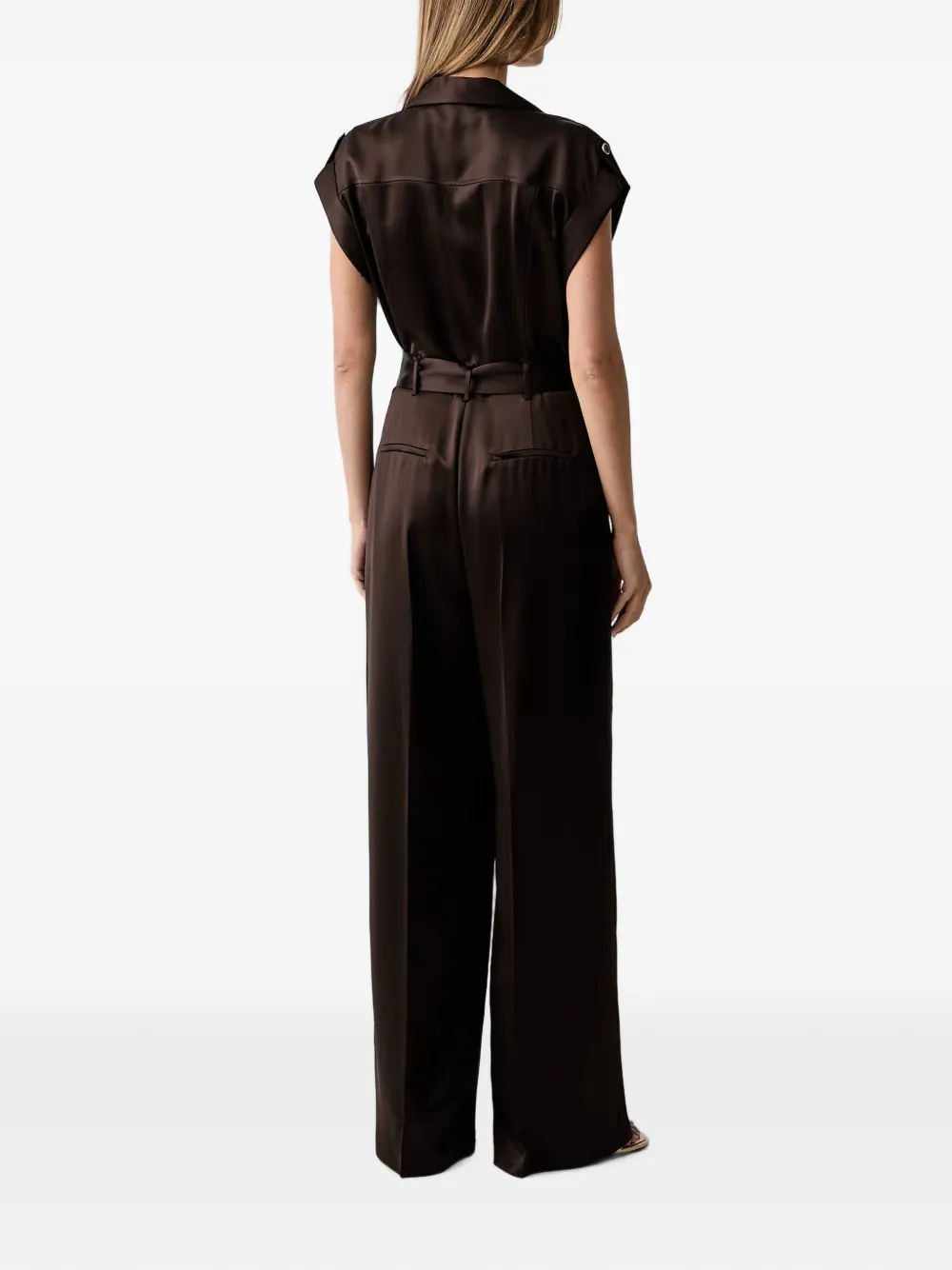 GUESS USA Jumpsuit met ceintuur en kapmouwen Bruin