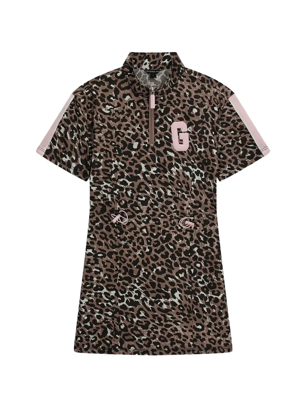 Guess kids leopard-print logo-patch mini dress Bruin