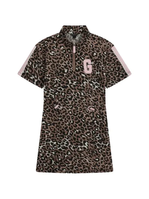 guess kids vestido corto con estampado de leopardo