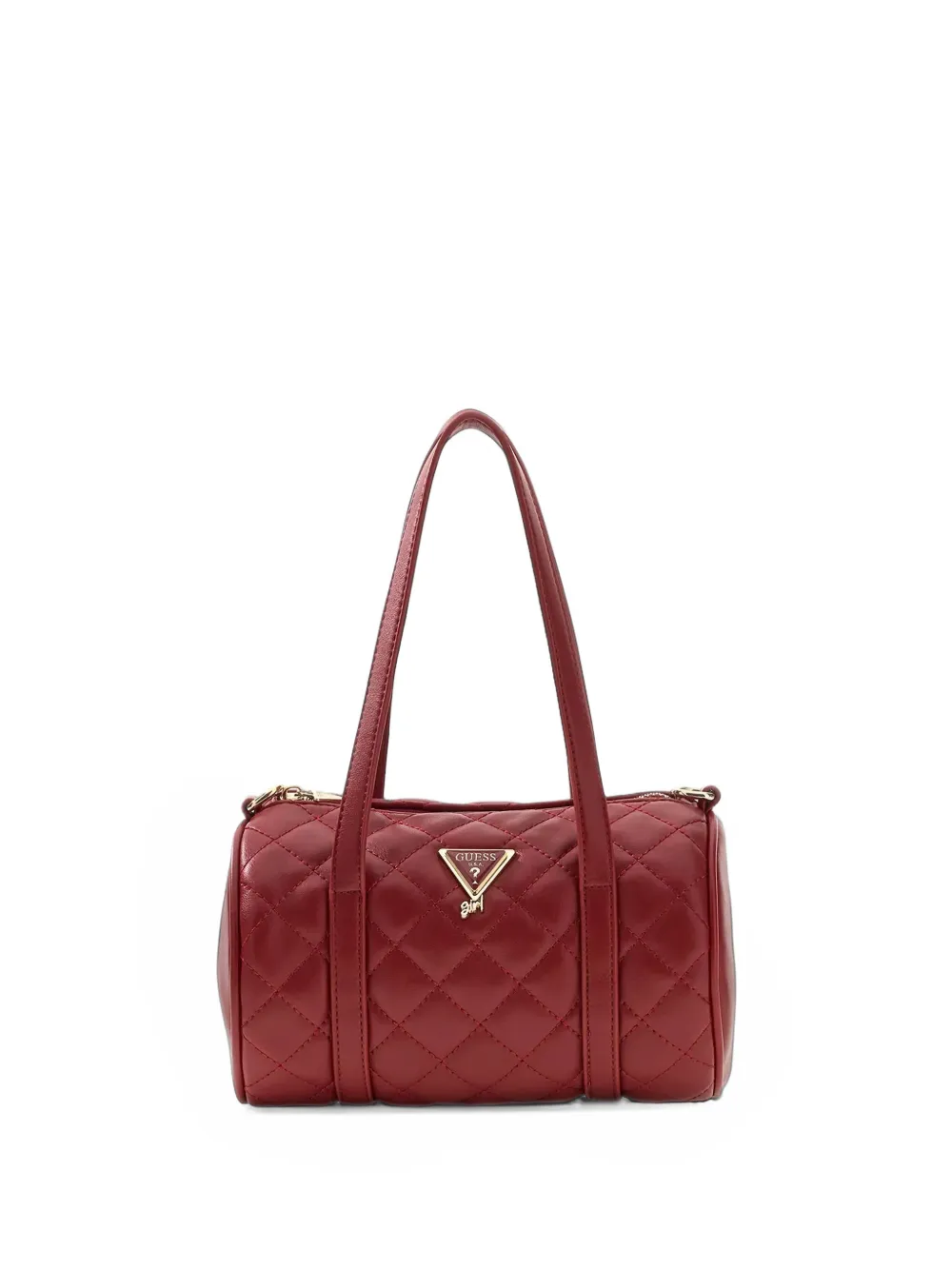 guess kids quilted logo-plaque bowling bag - Rosso