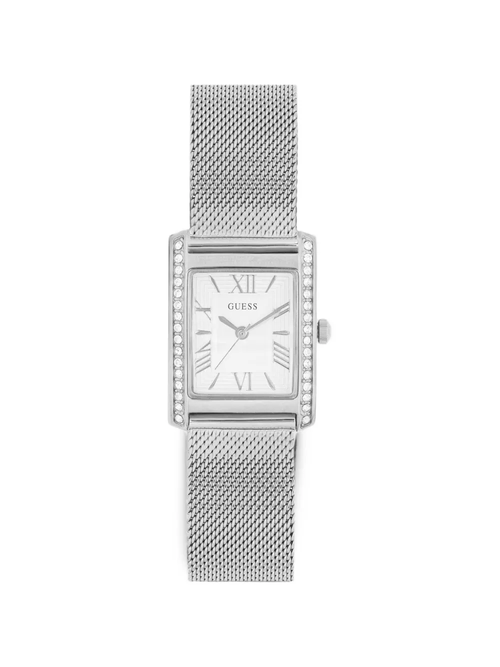 GUESS USA crystal rectangular 30mm watch - Weiß