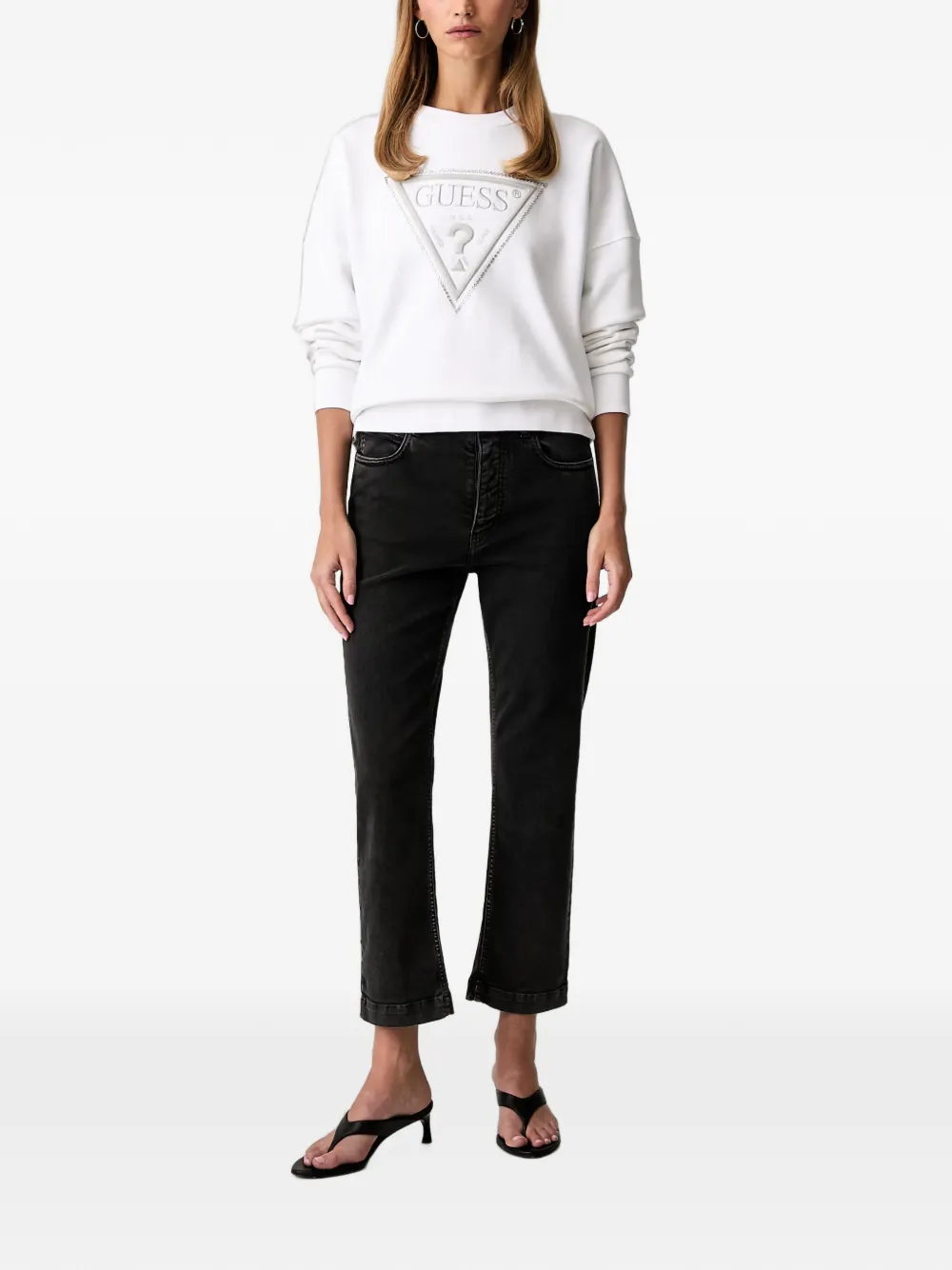 GUESS USA Sweater met logo Wit