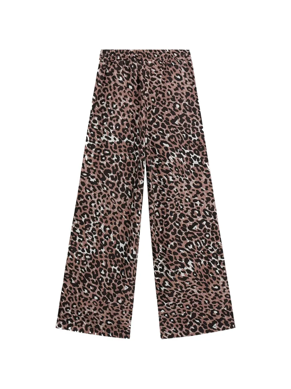guess kids leopard-print side-stripe trousers Beige