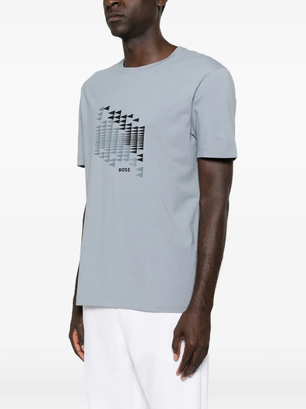 BOSS T-shirt met grafische print Grijs