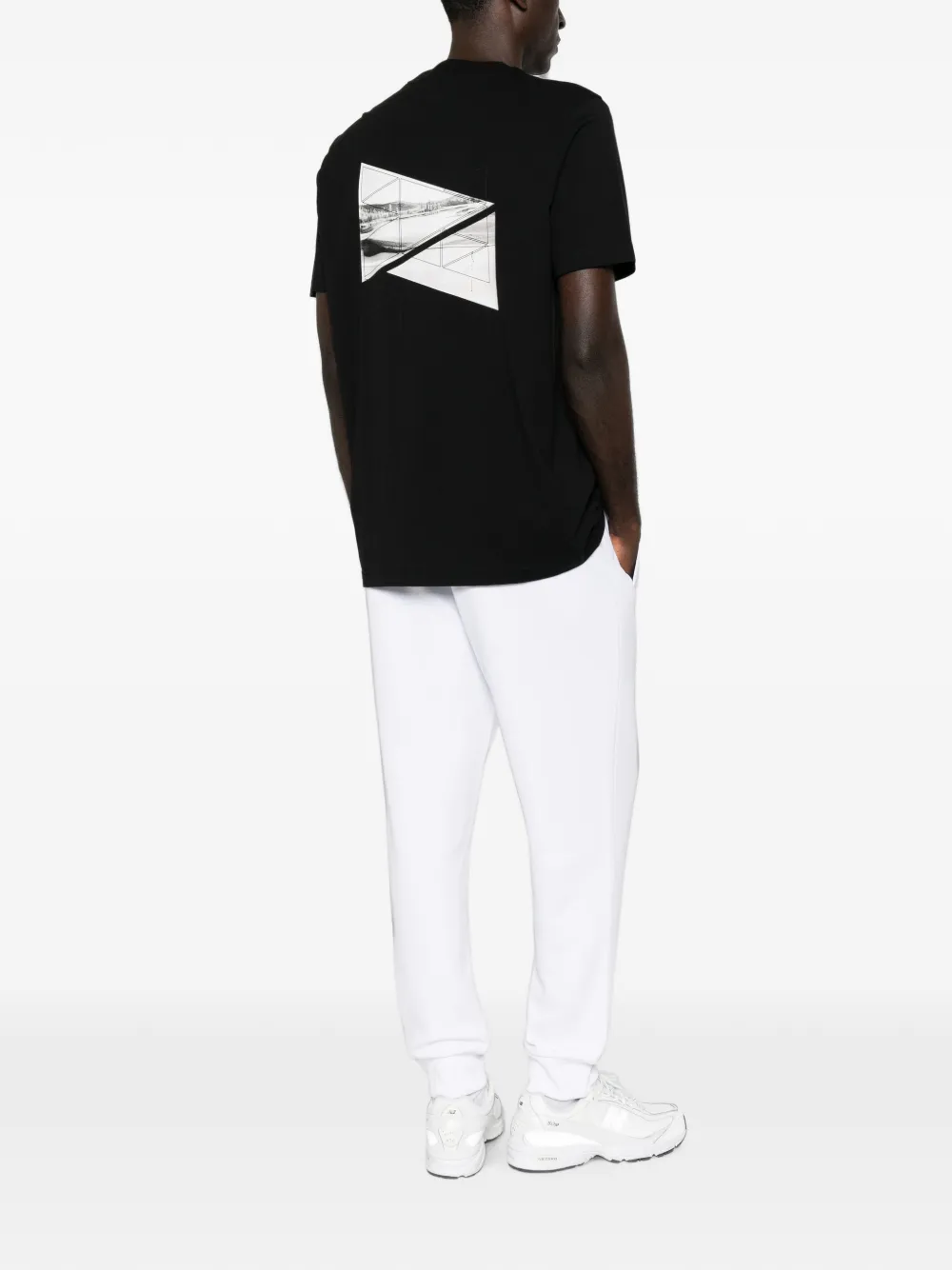 BOSS T-shirt met logoprint Zwart
