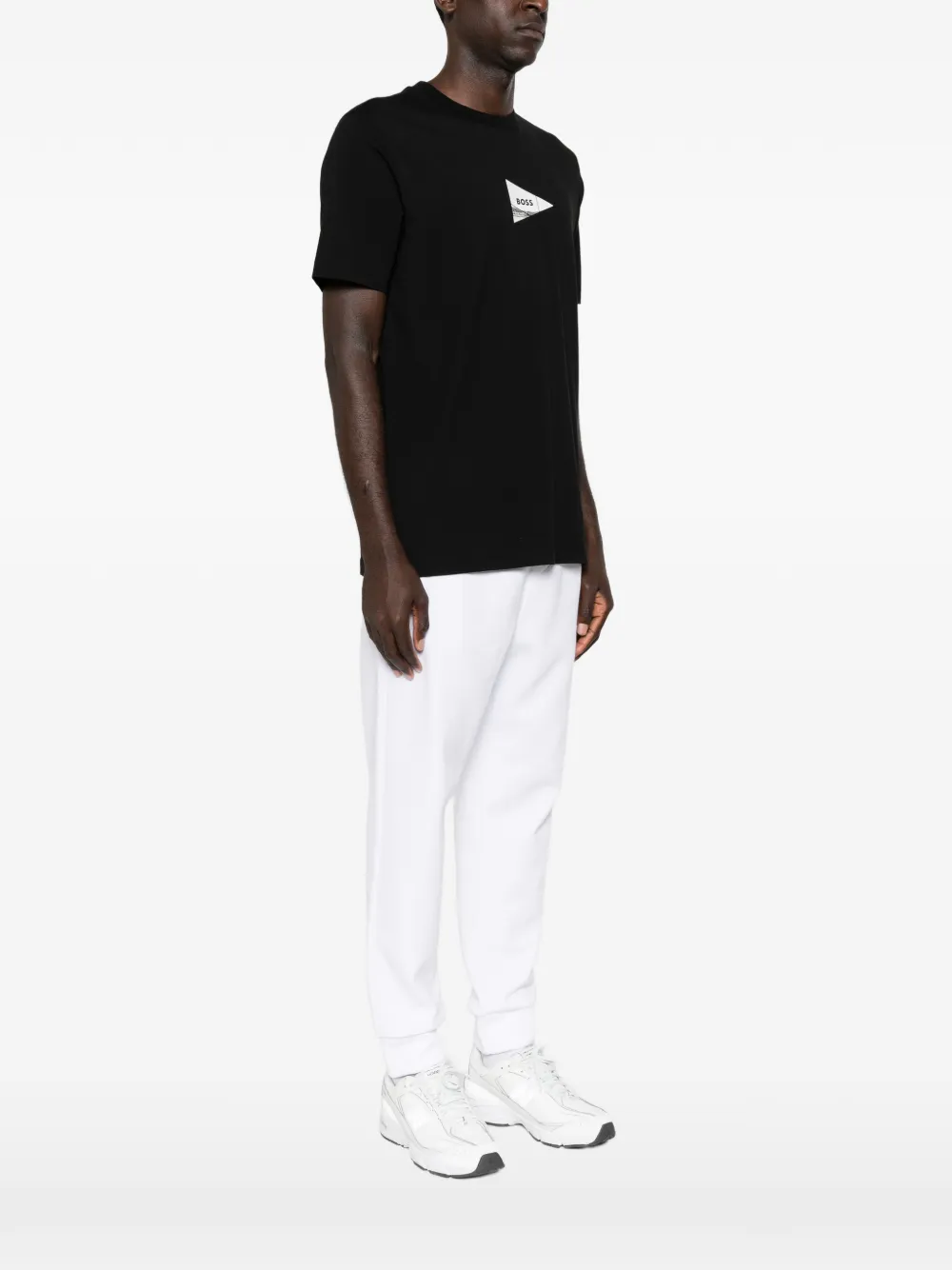 BOSS T-shirt met logoprint Zwart