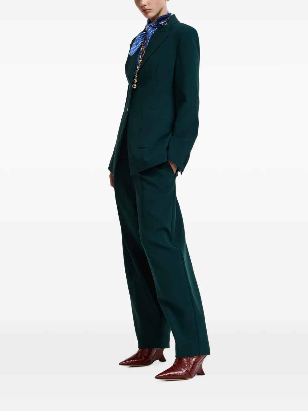Essentiel Antwerp Konfident broek met barrelpijpen Groen
