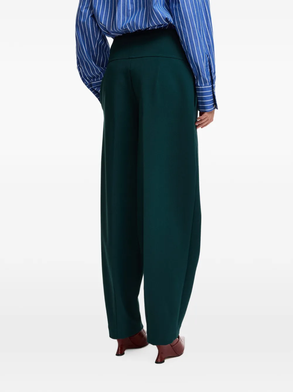 Essentiel Antwerp Konfident broek met barrelpijpen Groen